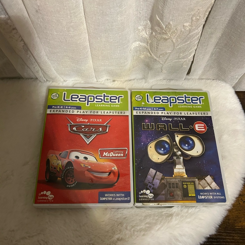 Leapster Disney Pixar Cars and Wall-E learning games